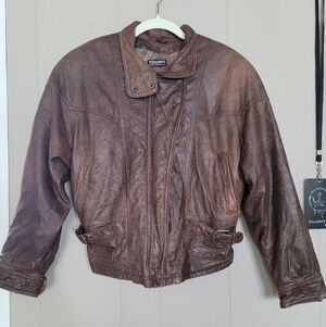 VINTAGE WILSONS LEATHER ADVENTURE BOUND BOMBER JACKET W/THINSULATE INSULATION S